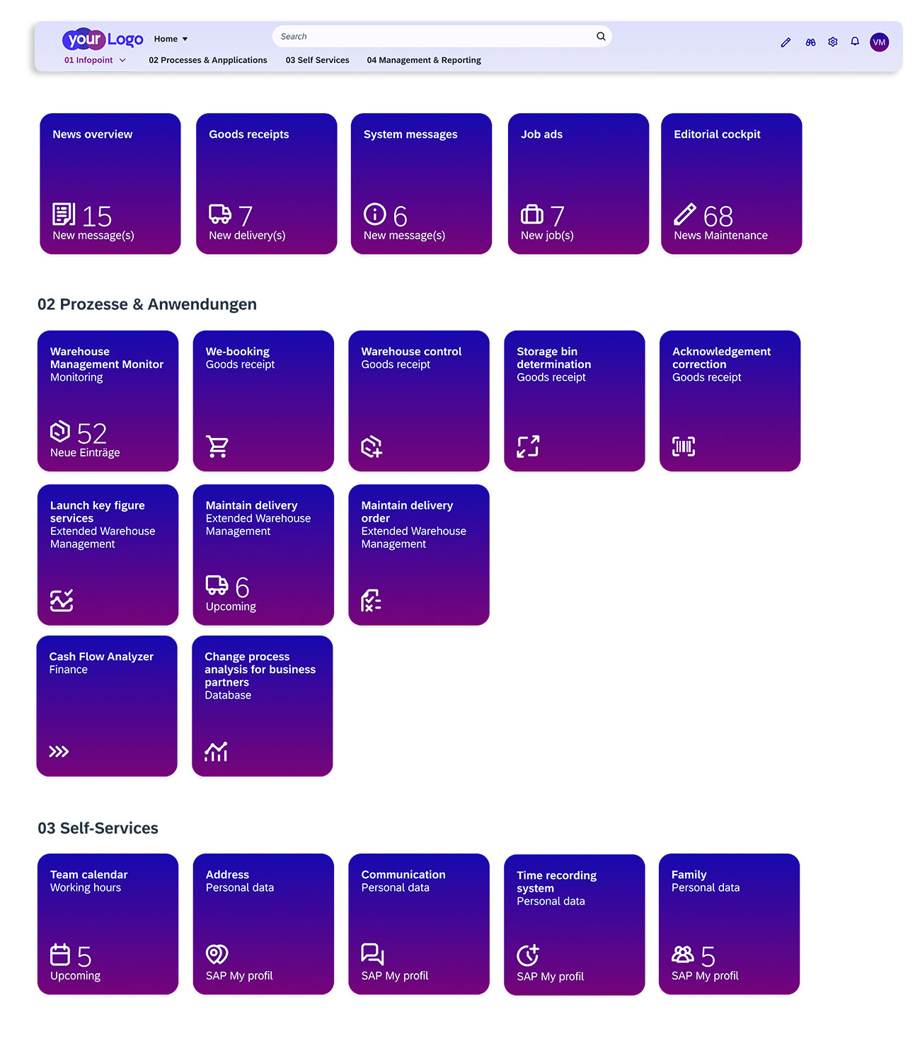 SAP Fiori Launchpad powered by VANTAiO