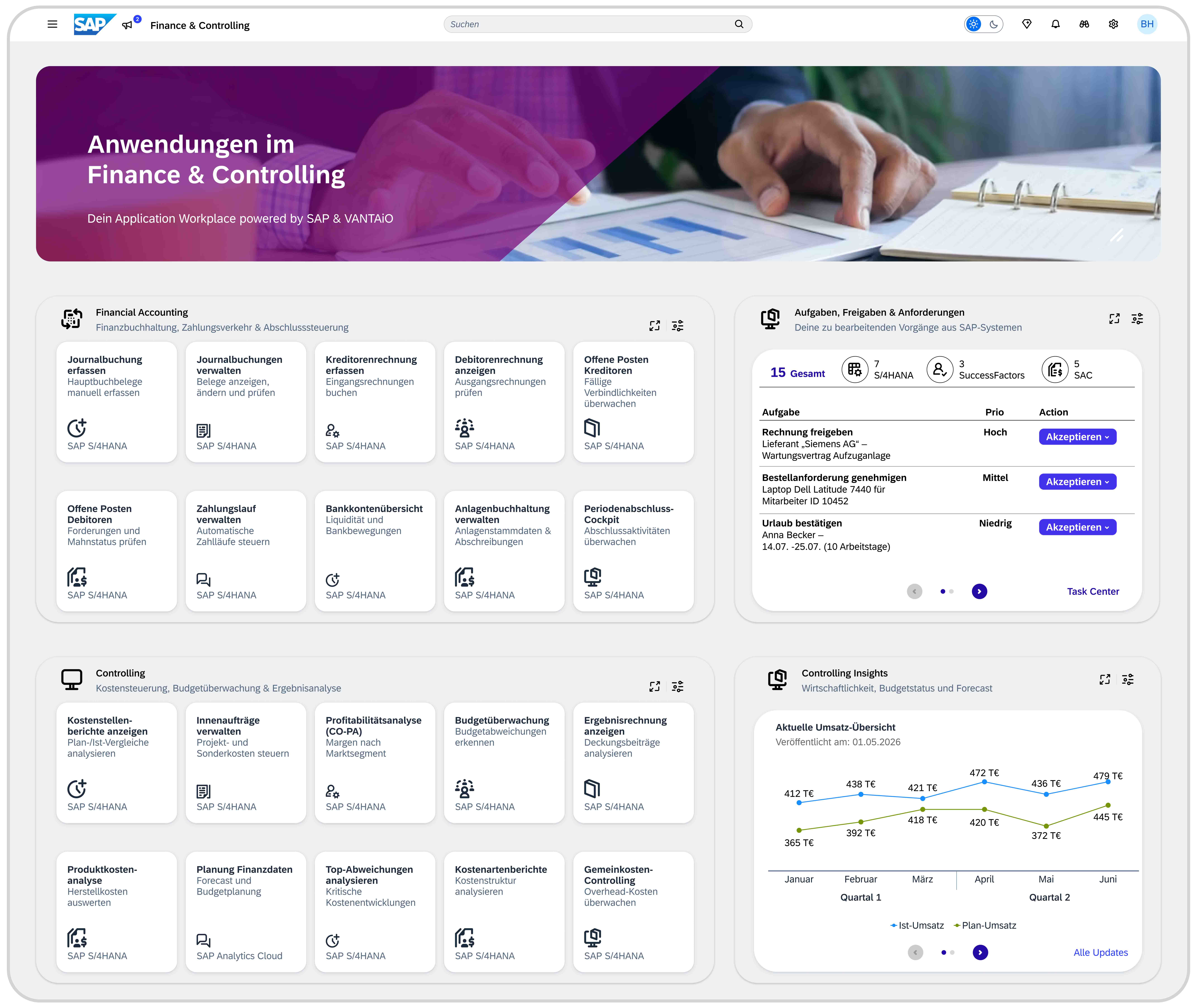 SAP Build Work Zone Application Workplace