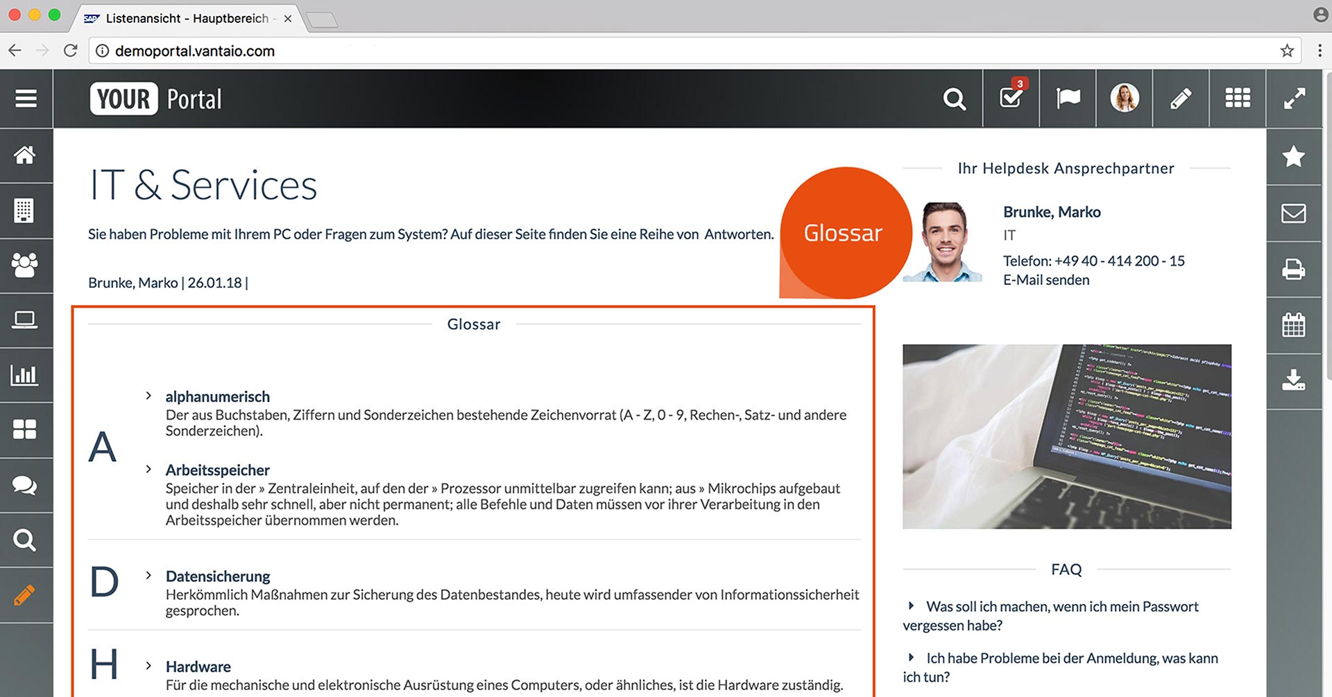 Glossar Modul Fur Sap Portallosung