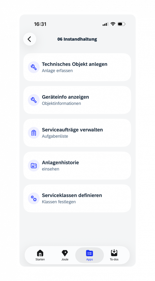 Joule Work Anwendungsübersicht