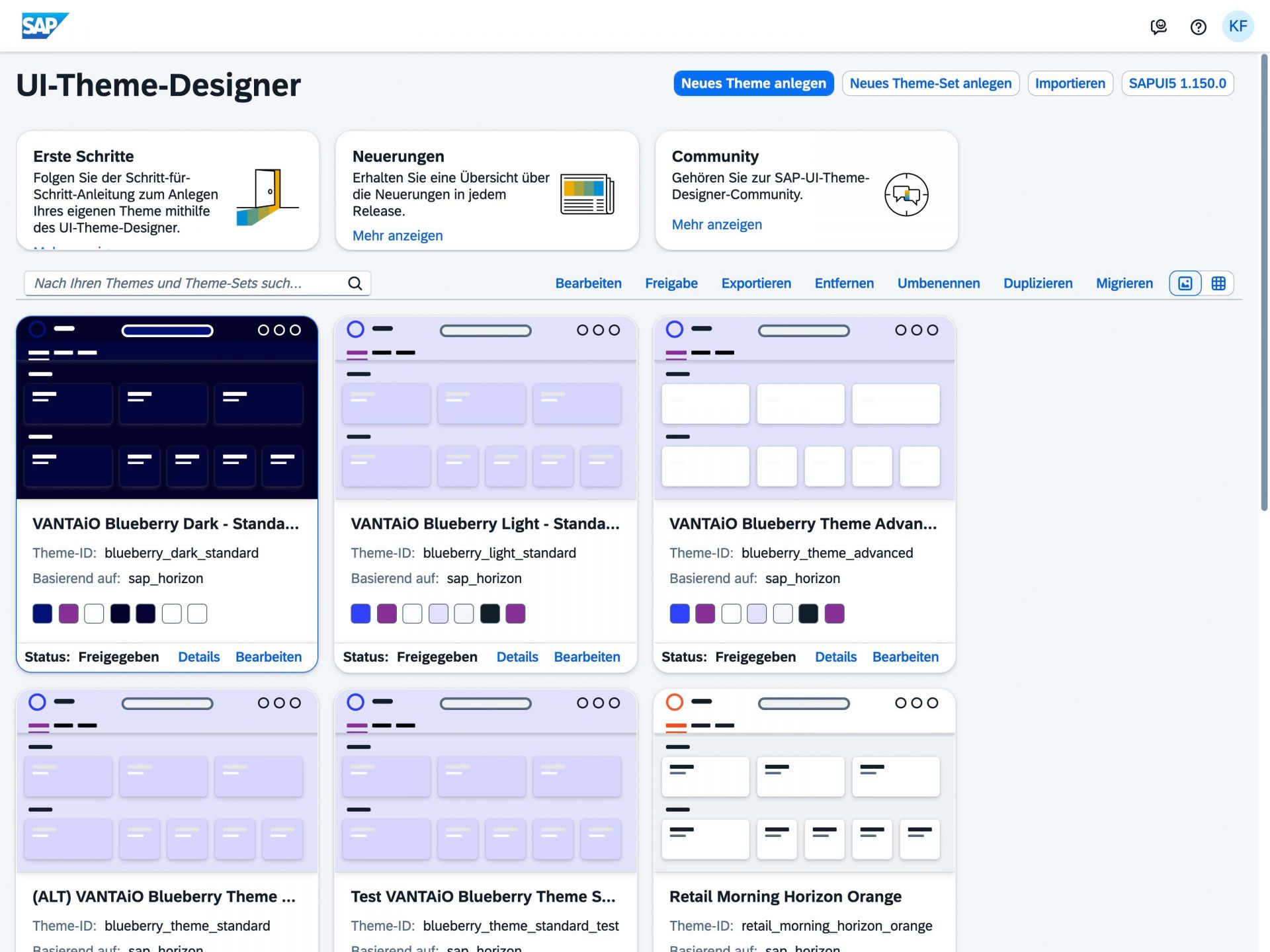 SAP Build Work Zone Standard - Custom Theme über UI Theme Designer