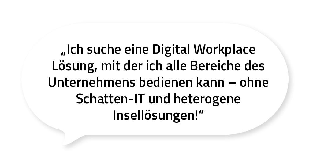 Digtial Workplace für alle Bereiche im Unternehmen