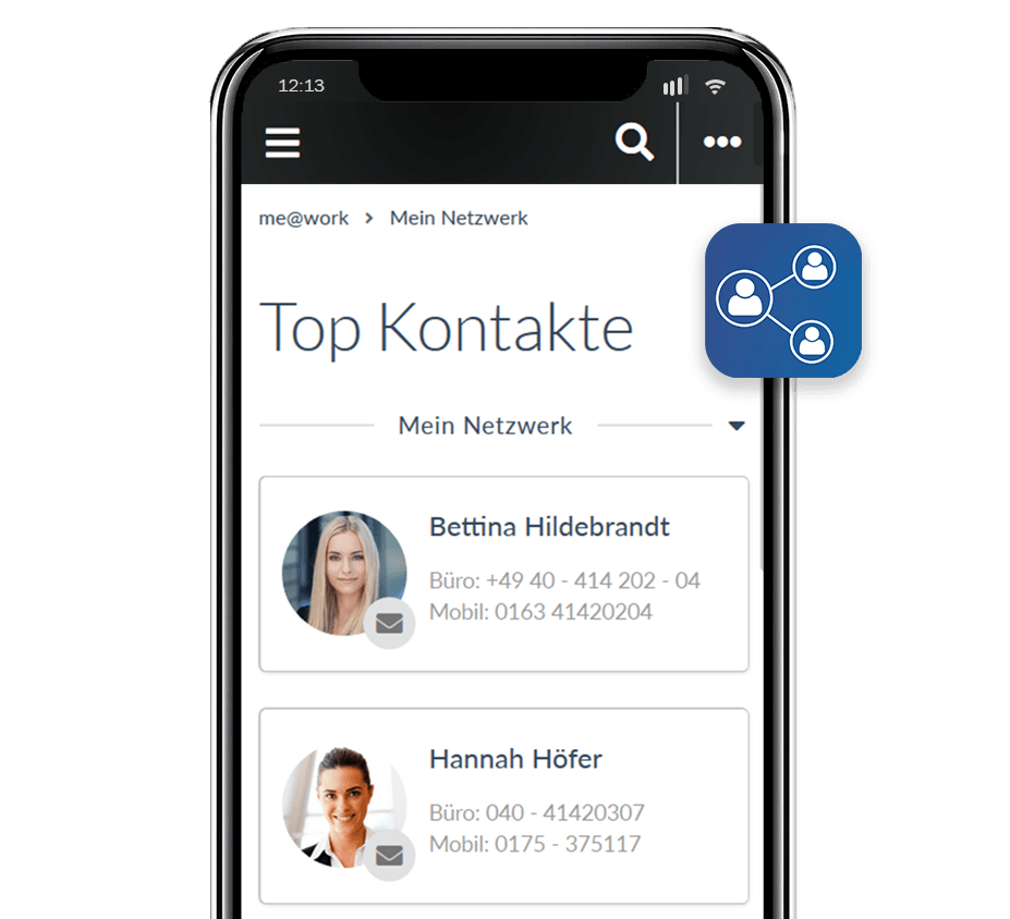 SAP Mitarbeiter App Kontakte