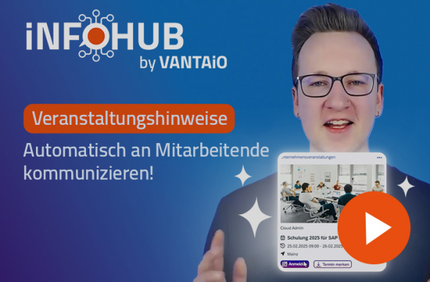 Wie erstellt man automatische Veranstaltungshinweise mit dem VANTAiO iNFOHUB?