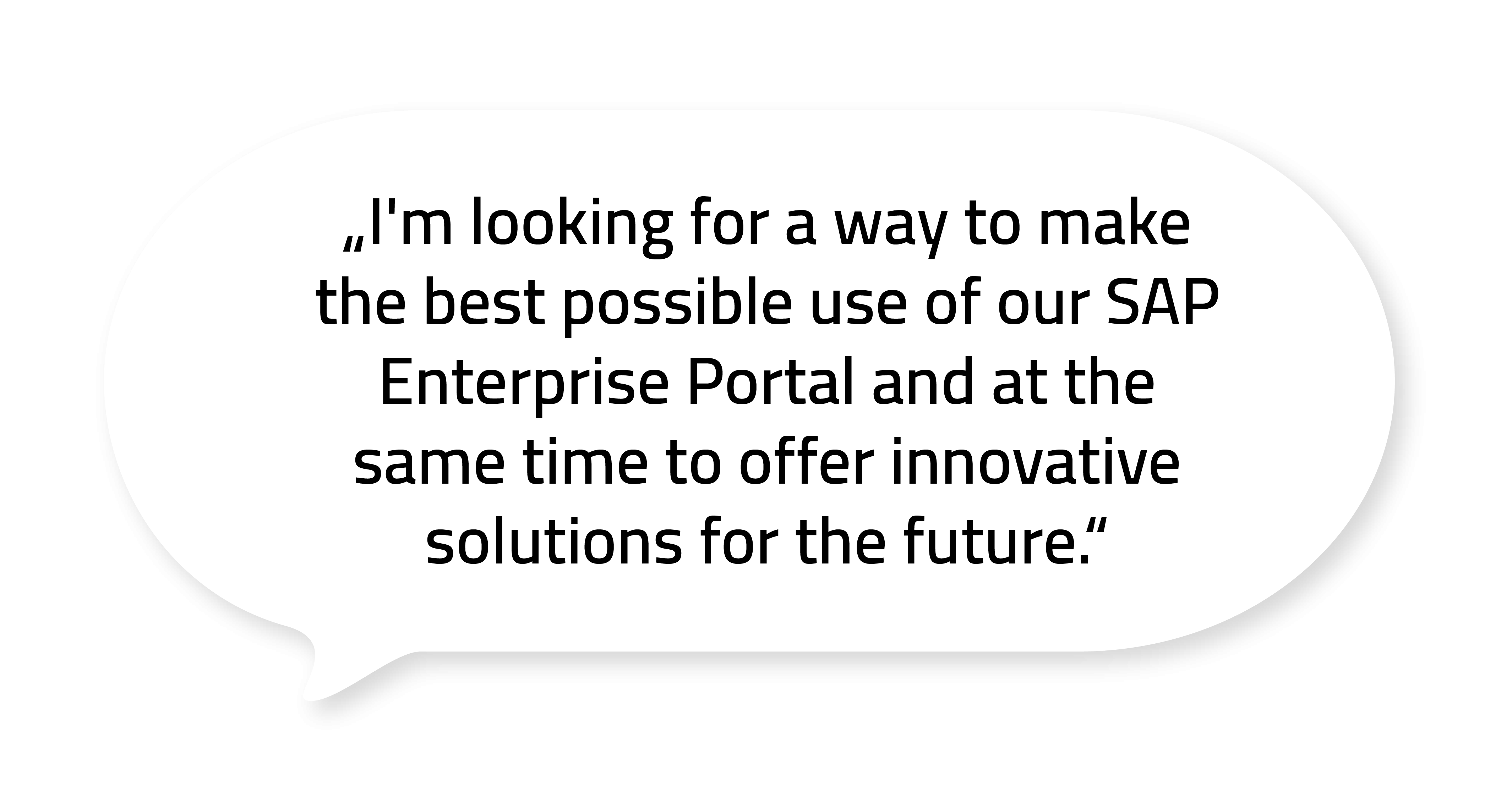 best possible use of our SAP Enterprise Portal