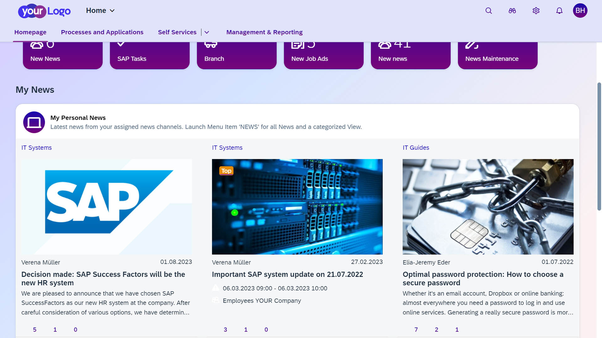 SAP Build Work Zone Standard, news