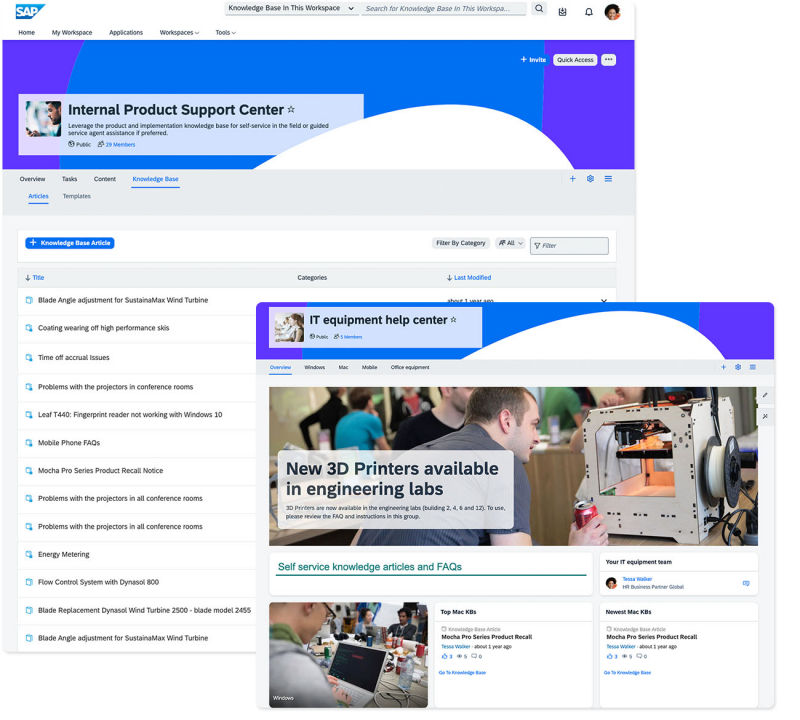 SAP Build Work Zone Collaboration