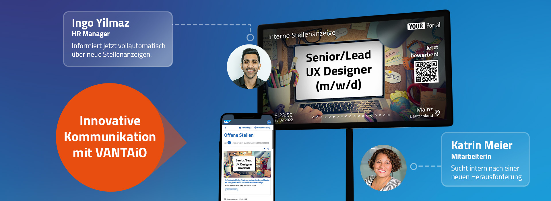 Stellenanzeigen auf TV Displays