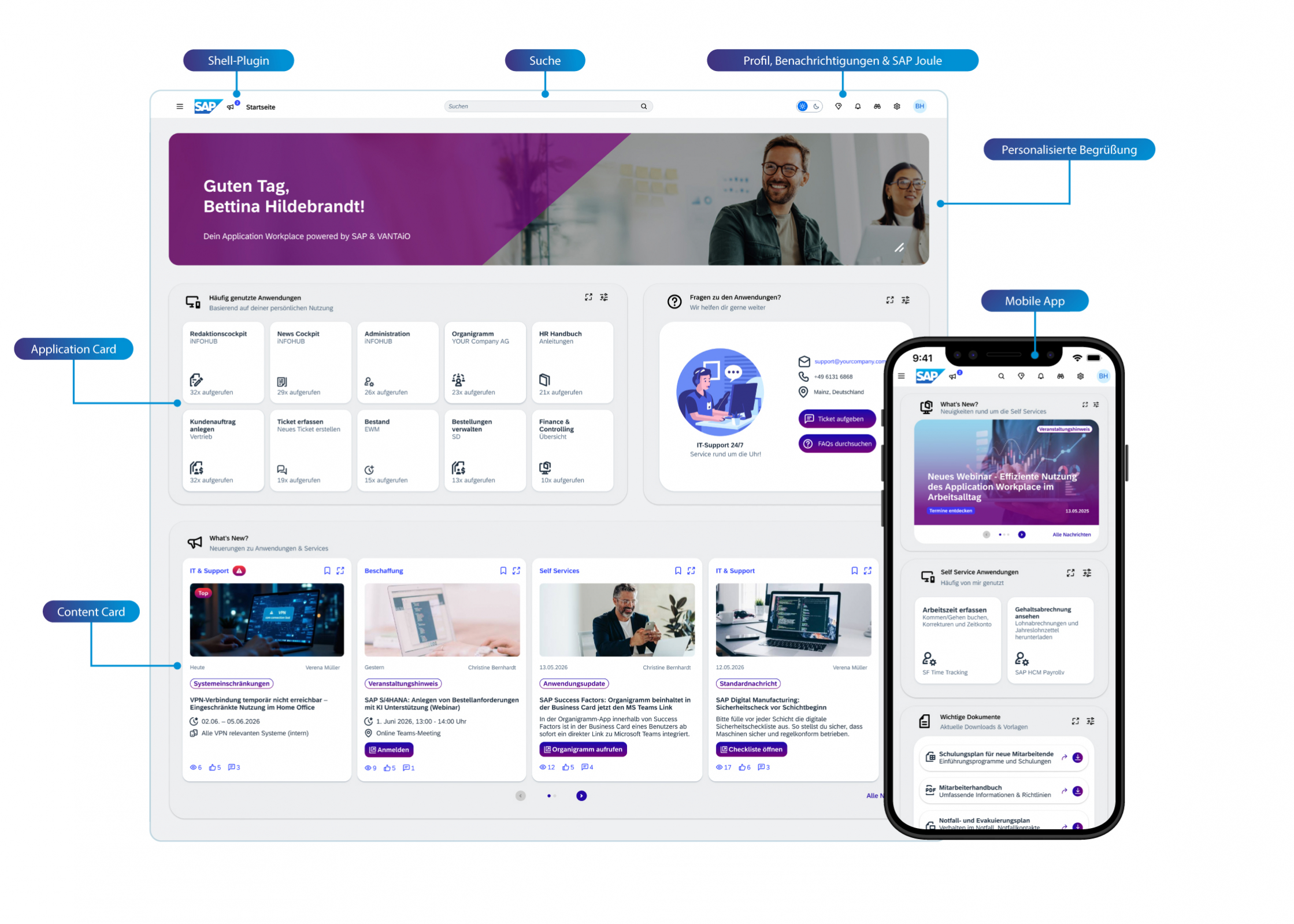 SAP Build Work Zone powered by VANTAiO