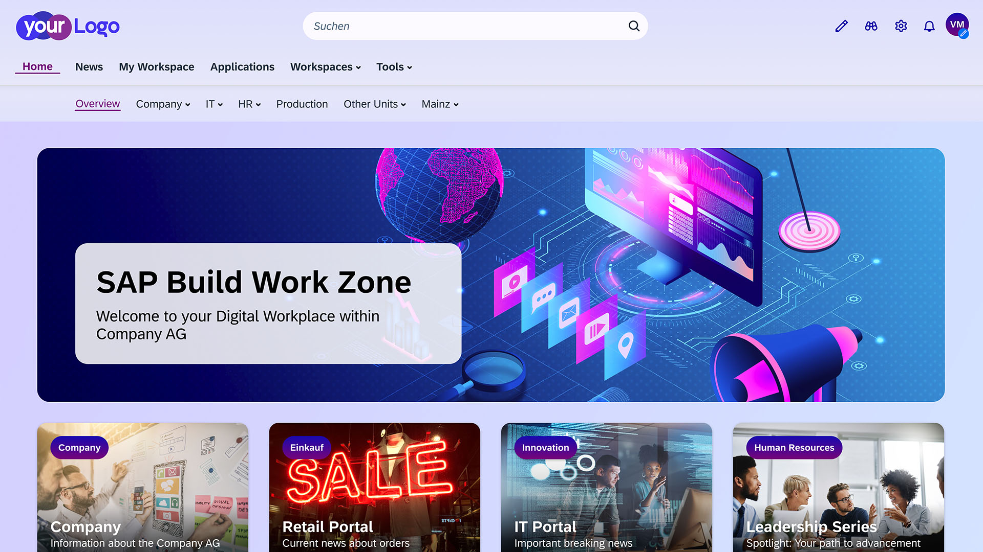 SAP Build Work Zone Advanced, home