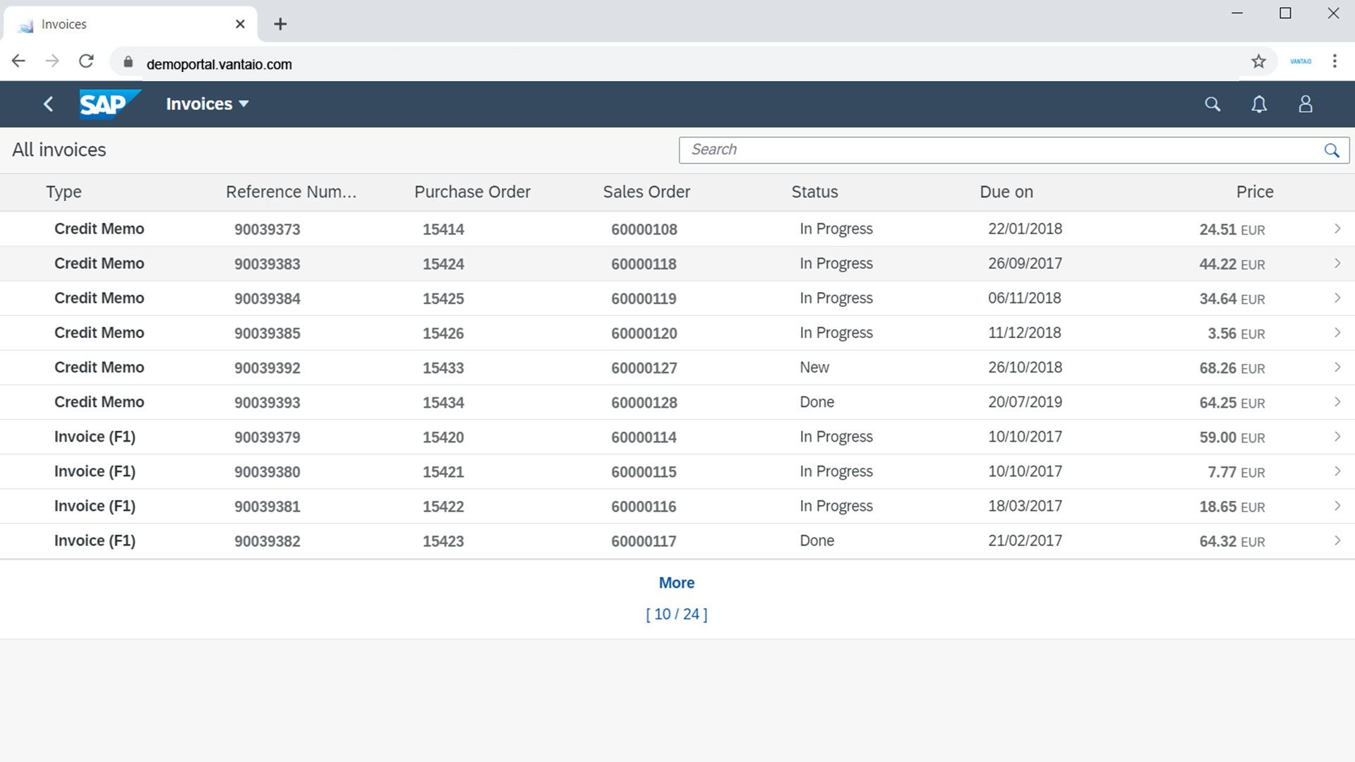 VANTAiO HR Portal based on SAP